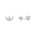 Ofina Jewelry Opal Arc Studs, SS