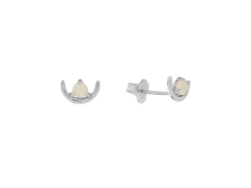 Ofina Jewelry Opal Arc Studs, SS