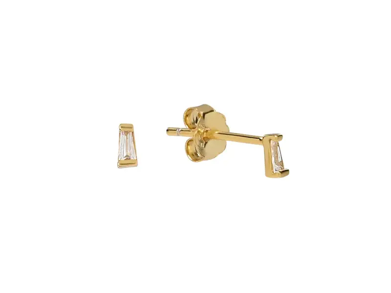 Ofina Jewelry Tiny Baguette Studs, GV