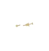 Ofina Jewelry Tiny Circle Studs, Gold Vermeil