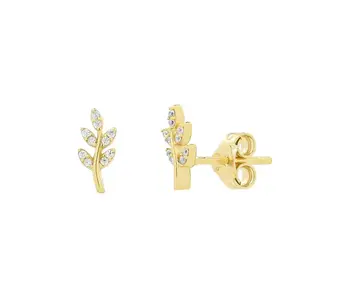 Tiny CZ Vine Studs, GV