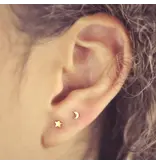 Ofina Jewelry Tiny Moon * Studs, Gold Vermeil