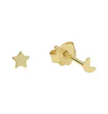 Ofina Jewelry Tiny Moon * Studs, Gold Vermeil