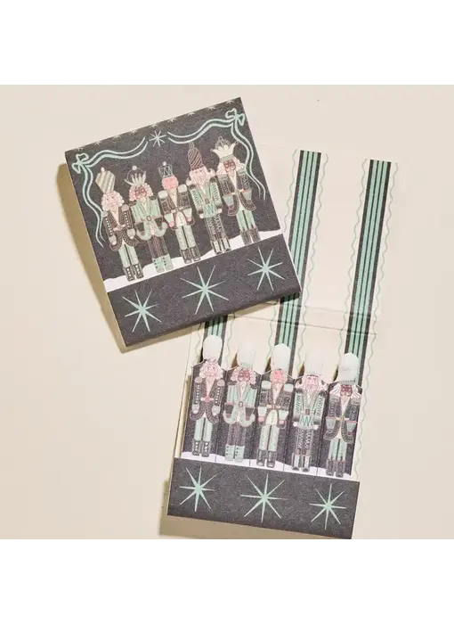 Green Nutcracker Printed 10 Stem Matchbooks