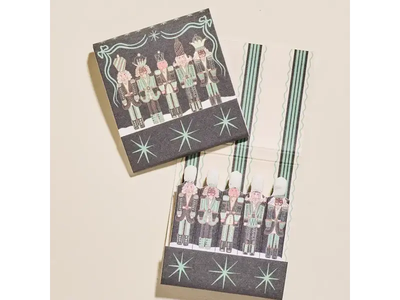 One & Only Paper Green Nutcracker Printed 10 Stem Matchbooks