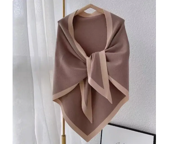 Pointed Hem Short Wrap - Khaki