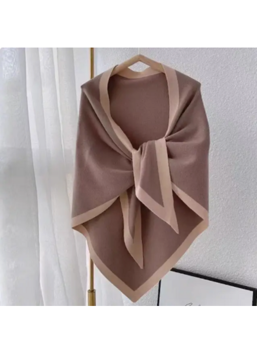 Pointed Hem Short Wrap - Khaki