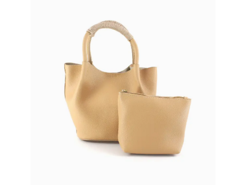 pretty persuasions Bucket Tote Tan