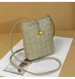 pretty persuasions Small Woven Crossbody Bag - Green