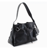 pretty persuasions Shoulder/Crossbody Bag W/Coin Purse Bag Charm - Black