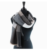 pretty persuasions Merrymaking Pleated Scarf - Black & White
