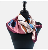 pretty persuasions Flower Print Lightweight Square Scarf - Maroon