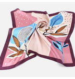 pretty persuasions Flower Print Lightweight Square Scarf - Maroon