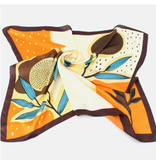 pretty persuasions Flower Print Lightweight Square Scarf - Brown