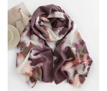 Multi Color Print Scarf - Mauve