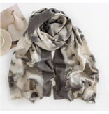 pretty persuasions Multi Color Print Scarf - Grey