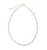 Ofina Jewelry Beaded Nugget & Stone Necklace: Amazonite