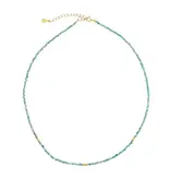 Ofina Jewelry Stone / Gold Mix Necklace: Amazonite
