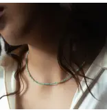 Ofina Jewelry Stone / Gold Mix Necklace: Amazonite