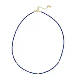 Ofina Jewelry Stone / Gold Mix Necklace: Lapis