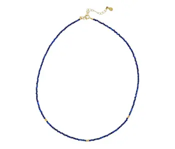 Stone / Gold Mix Necklace: Lapis