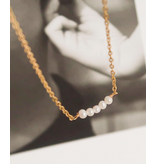 MAIQ Accessories Lauren 18K Non-Tarnish Petite Pearl Chokers Gold