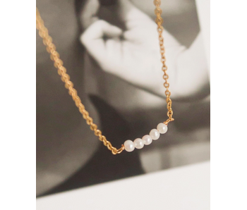 Lauren 18K Non-Tarnish Petite Pearl Chokers Gold