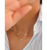 MAIQ Accessories Lauren 18K Non-Tarnish Petite Pearl Chokers Gold