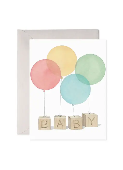 Baby Blocks Greeting Card – Celebrate New Baby or Shower