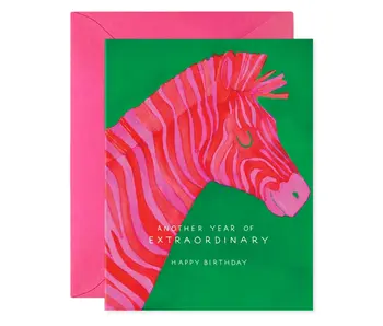 Extraordinary Zebra | Birthday Greeting Card