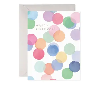 Falling Confetti Birthday Greeting Card