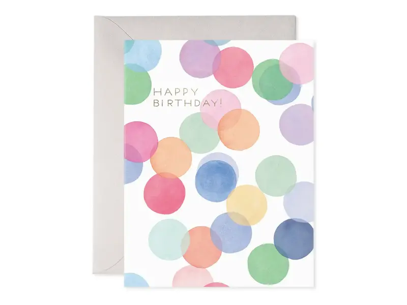 E. Frances Falling Confetti Birthday Greeting Card