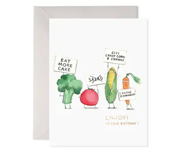 Veggie Strike | Vegetables Birthday Greeting Card