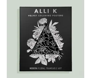 Velvet Coloring Posters: Modern Floral Frameable Wall Art