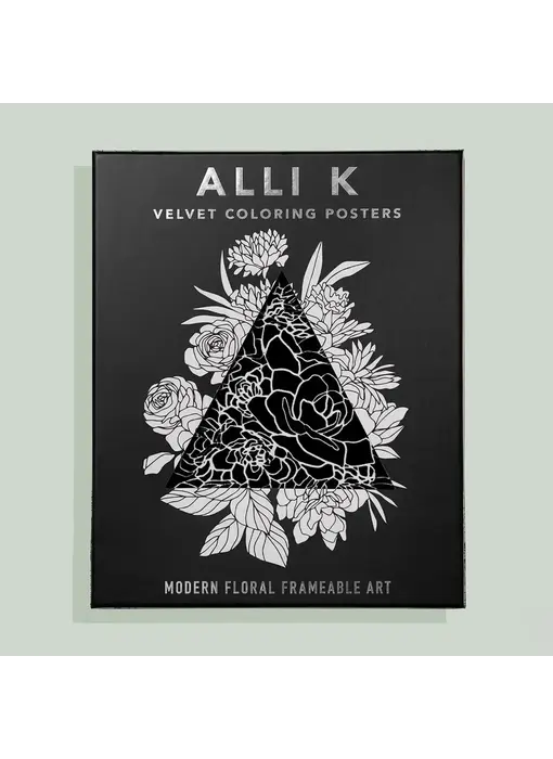 Velvet Coloring Posters: Modern Floral Frameable Wall Art