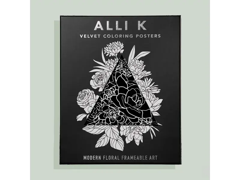Paige Tate & Co Velvet Coloring Posters: Modern Floral Frameable Wall Art