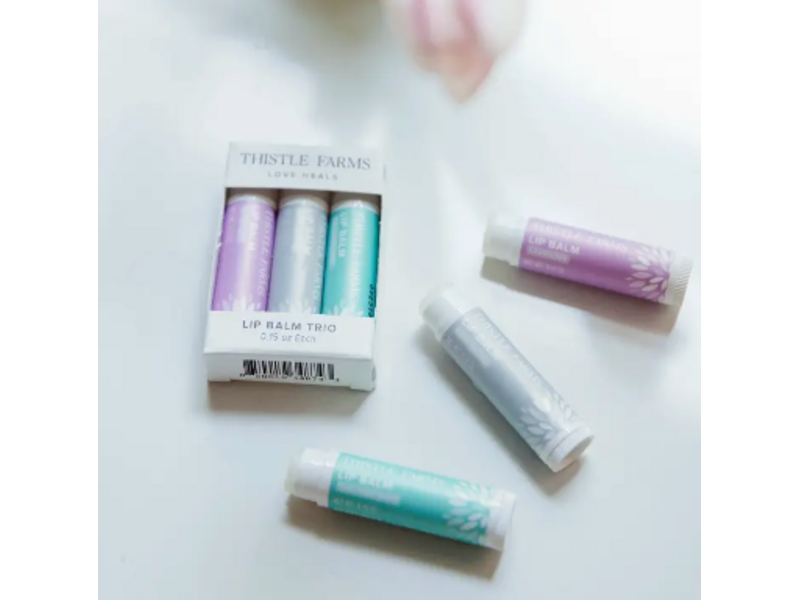 Thistle Farms Lip Balm Trio Set | Lavender, Tea Tree Mint, Unscented
