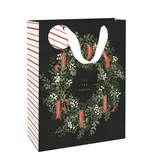 Graphique De France Joyful Wreath Large Holiday Gift Bag
