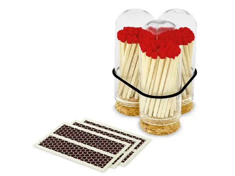 Thankful Greetings 2" Matches + Mini Cloche + Strikers