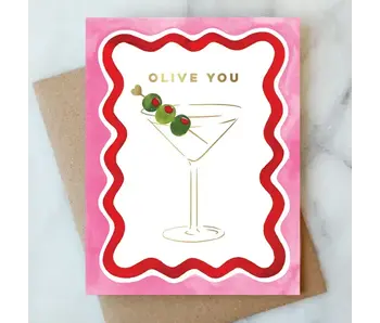 Olive You Martini Card