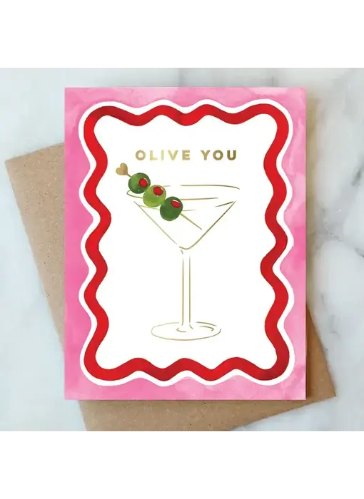 Olive You Martini Card