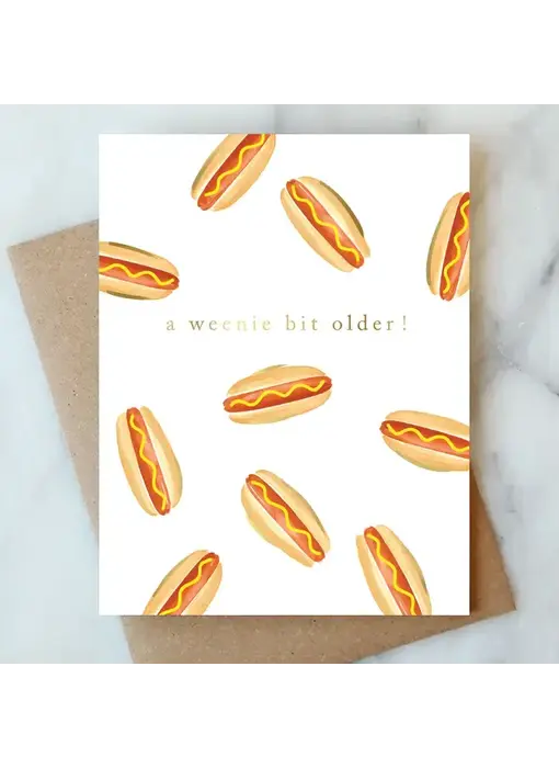Hot Dog Weenie Birthday Greeting Card