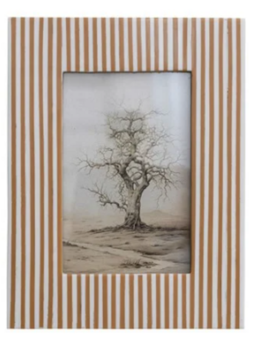 Resin Striped Photo Frame, 4"x6"