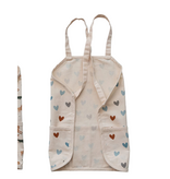Creative Co-OP Cotton Cross Back Printed Child Apron with 3 Pockets - Hearts