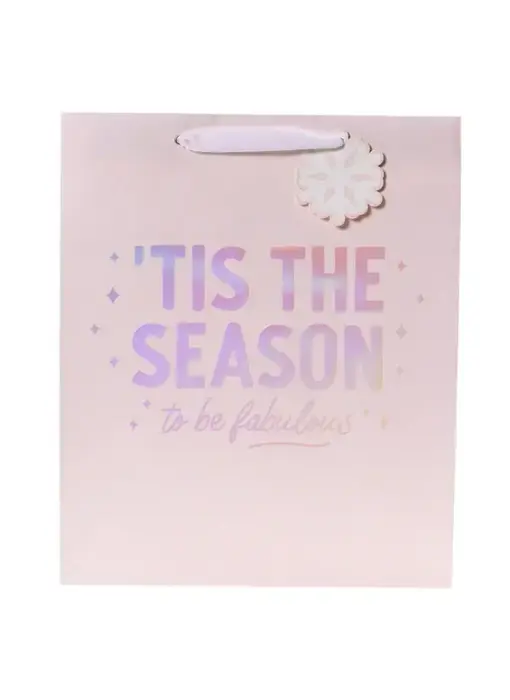 Fabulous Pink Large Holiday Gift Bag