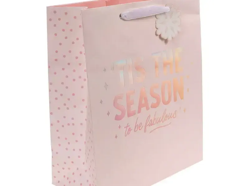 Graphique De France Fabulous Pink Large Holiday Gift Bag