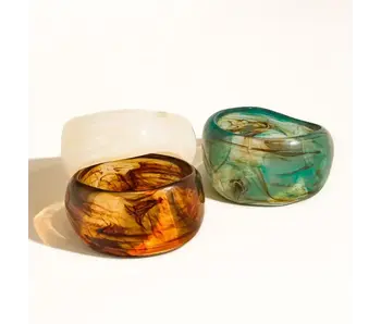 Caelia Modern Bold Statement Resin Bangle