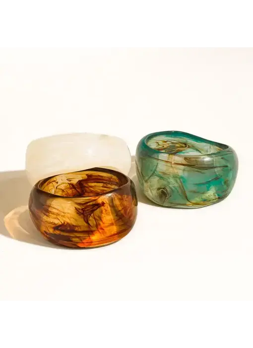 Caelia Modern Bold Statement Resin Bangle