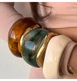 MAIQ Accessories Caelia Modern Bold Statement Resin Bangle