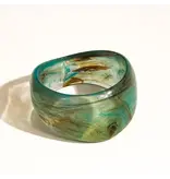 MAIQ Accessories Caelia Modern Bold Statement Resin Bangle